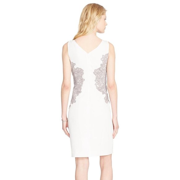 Ralph Lauren Zinna Dress, Ivory/Zinc ~ Size 16 NWT - Picture 2 of 3